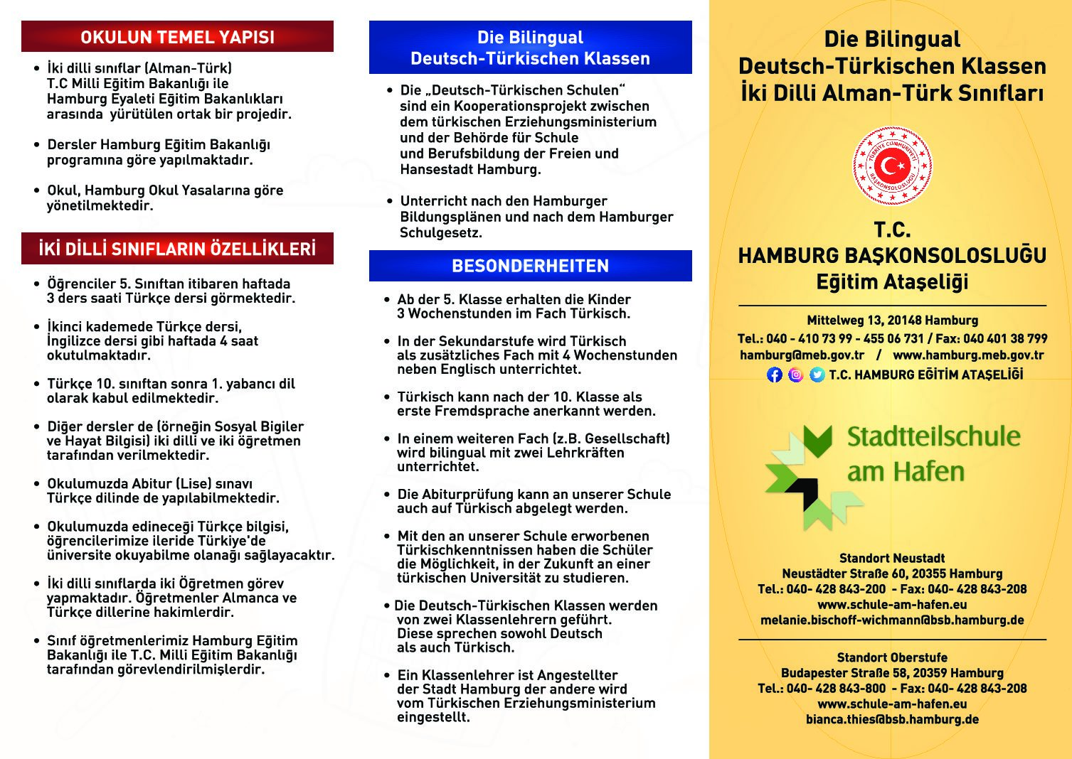 Besonderes Profil: Bilinguale deutsch-türkisch Klassen ab Jahrgang 5